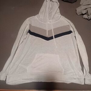 Weatherproof Women's Gray Hoodie with Chevron Design